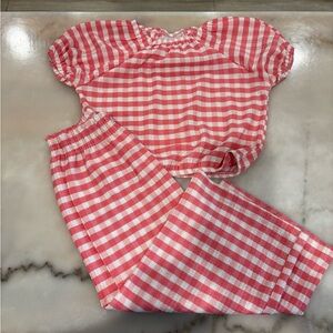 Zara Kids Red and White Gingham Matching Set